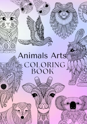 animal arts coloring book