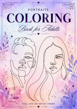 beautiful portraits coloring book