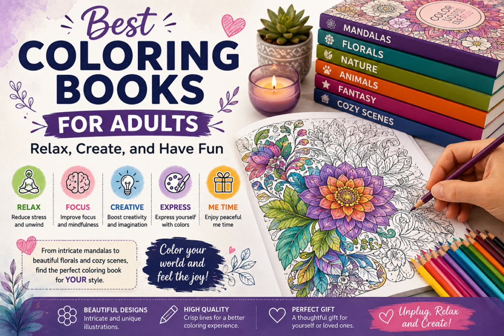 Best Coloring Books for Adults: Relax, Create, and Have Fun best coloring books for adults