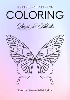 butterfly pattern coloring book for adults