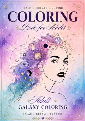 calm galaxy mandala coloring book