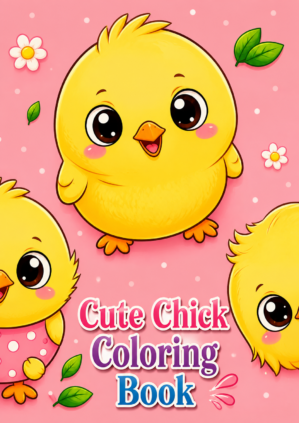 cute chicks coloring book