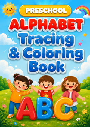 preschool alphabet tracing coloring book