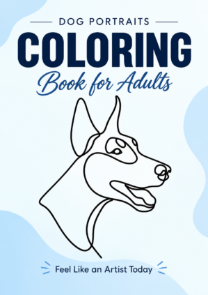 realistic dog portraits coloring book