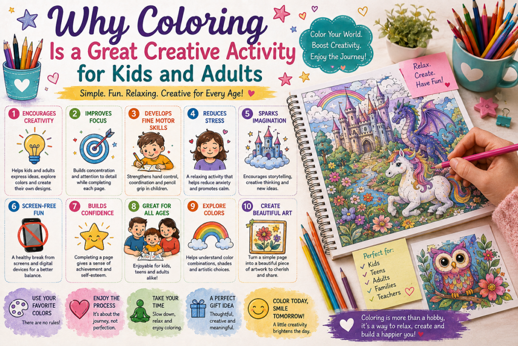 Why Coloring Is a Great Creative Activity for Kids and Adults benefits of coloring