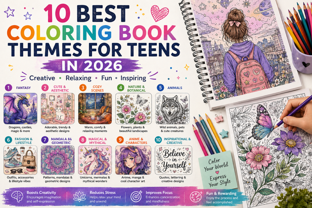 10 Best Coloring Book Themes for Teens in 2026 coloring book themes for teens