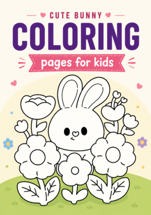 cute bunny coloring book for kids