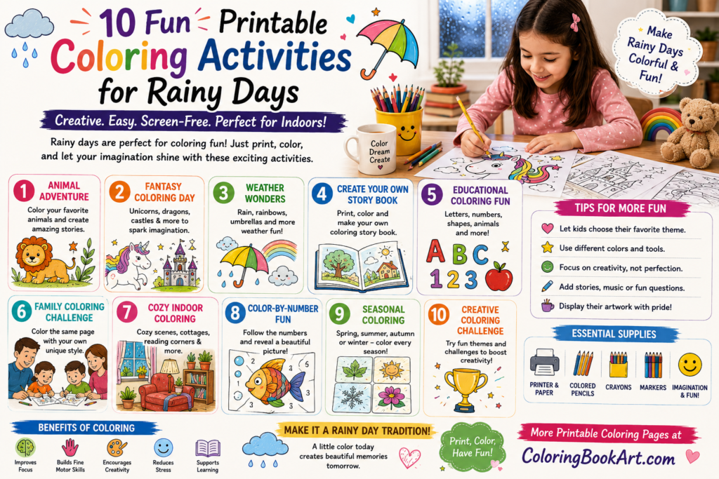 10 Fun Printable Coloring Activities for Rainy Days printable coloring activities for rainy days