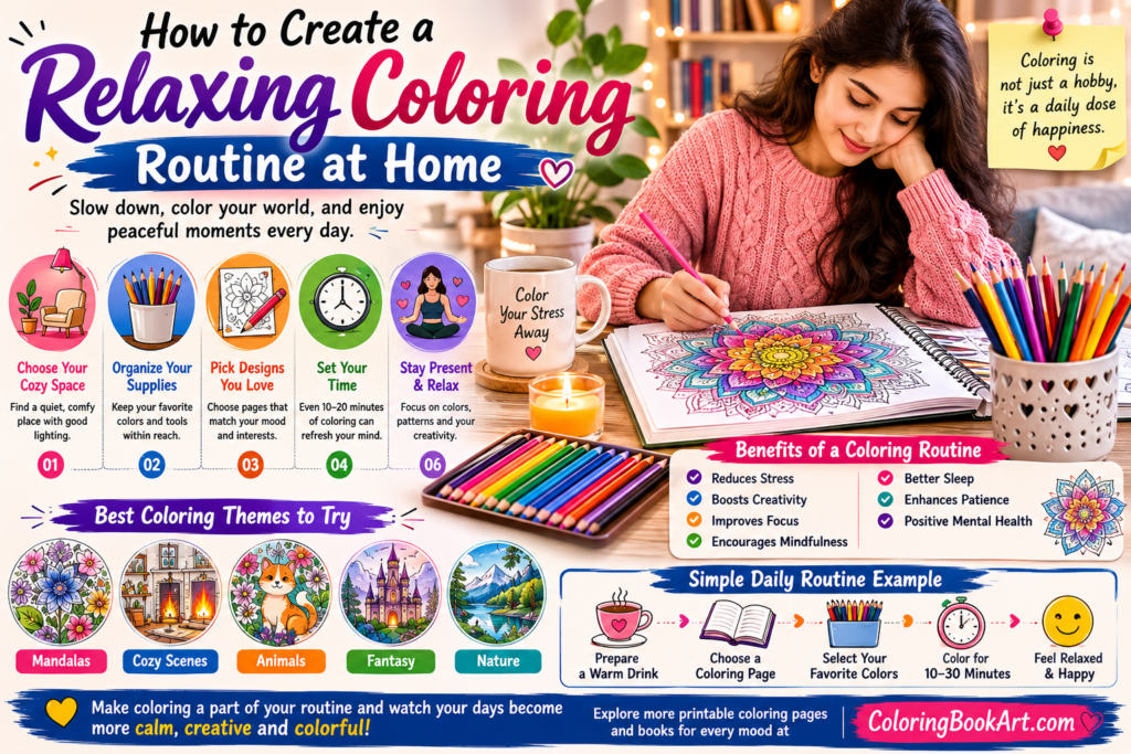 How to Create a Relaxing Coloring Routine at Home relaxing coloring routine at home