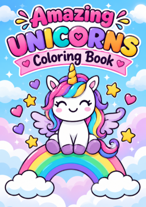 amazing unicorn coloring book