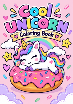 cool unicorn coloring book