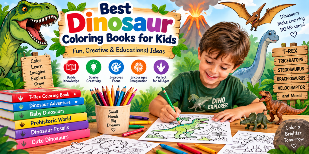 dinosaur coloring books for kids